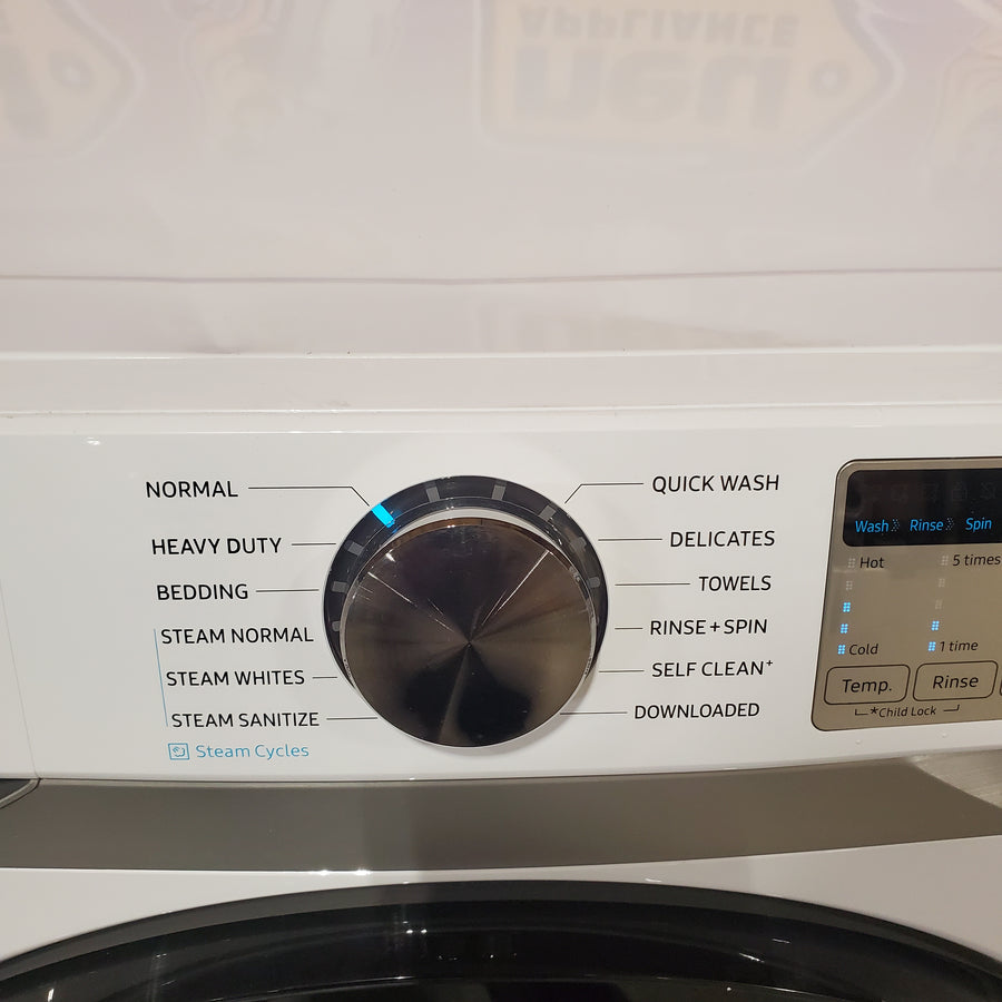 Samsung 4.5 cu. ft. Large Capacity Smart Front Load Washer with Super Speed Wash in White WF45B6300AW - Scratch & Dent (Minor)