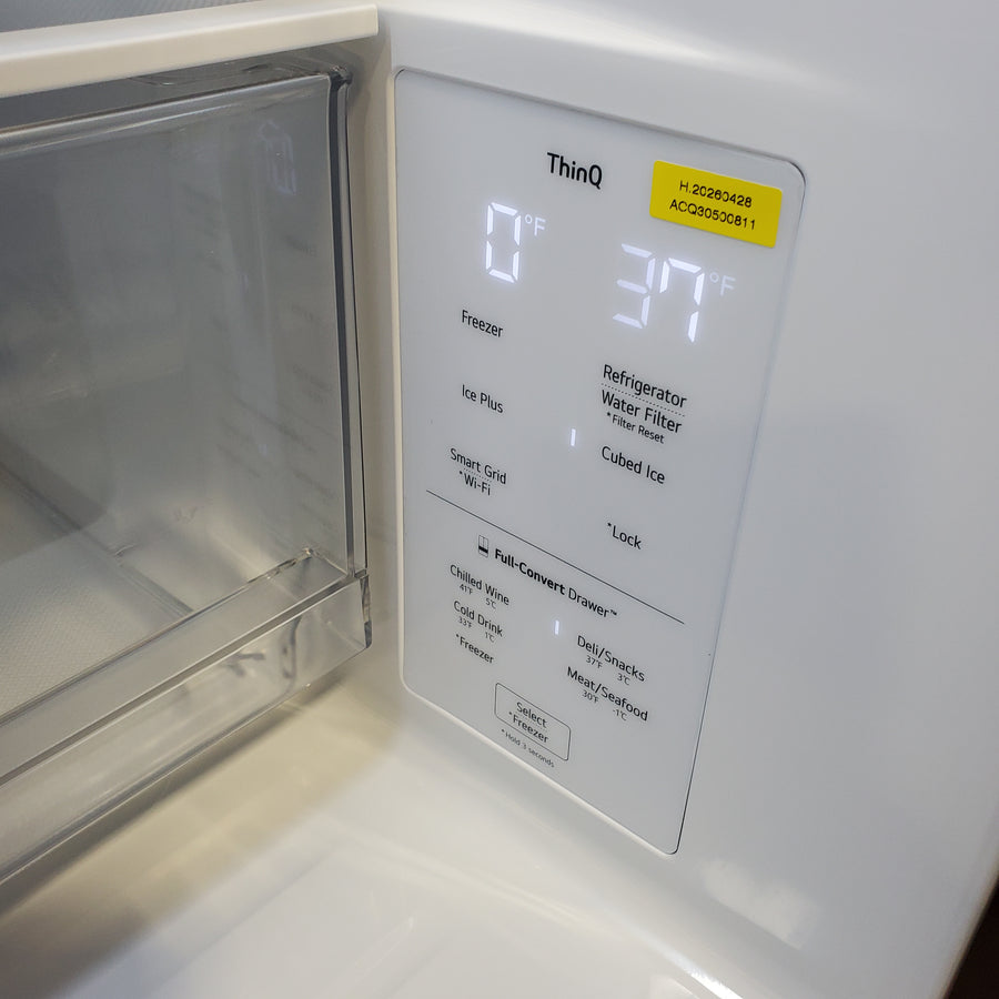 LG 30 cu. ft. Smart Standard-Depth MAX™ 4-Door French Door Refrigerator with Full-Convert Drawer™ LF30S8210S - Scratch & Dent (Minor)