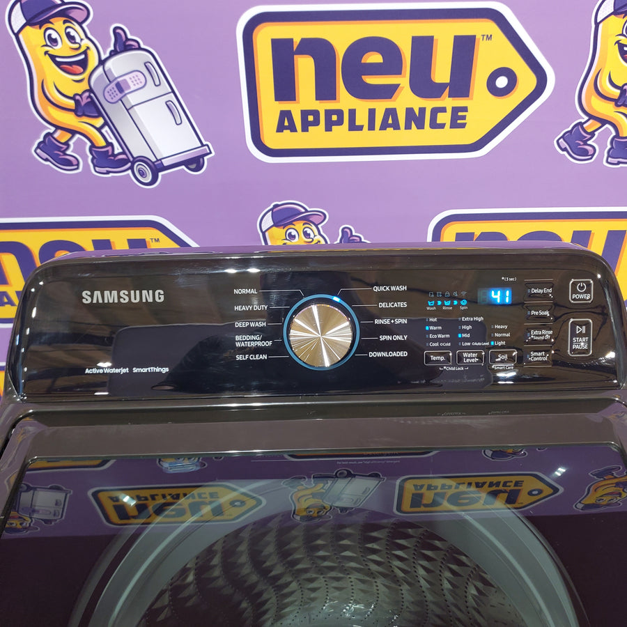 Samsung 4.7 cu. ft. Large Capacity Smart Top Load Washer with Active WaterJet in Brushed Black 22142790 - WA47CG3500AV - Open Box