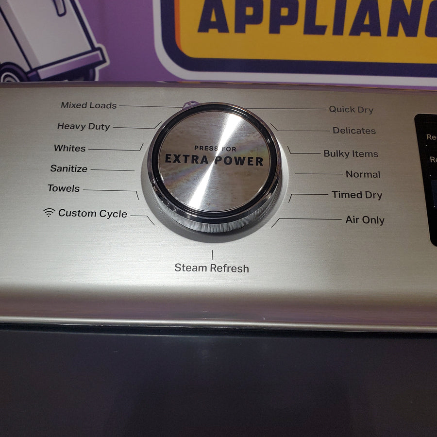 Maytag 7.4 Cu. Ft. Pet Pro Top Load Electric Dryer with Sanitize Cycle MED7205RF - Scratch & Dent (Minor)