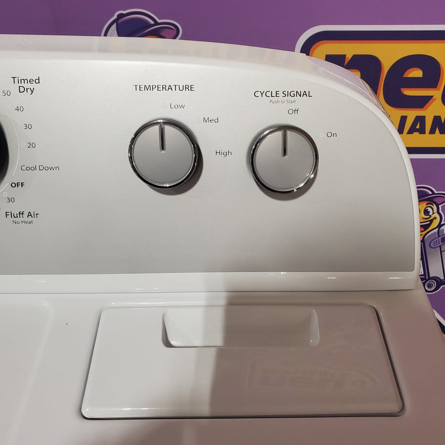 Whirlpool 3.8–3.9 Cu. Ft. Top Load Washer with 2 in 1 Removable Agitator and Soil Level Selection WTW4957PW - Certified Refurbished and Whirlpool 7-cu ft Vented Electric Dryer WED4815EW - Scratch & Dent (Minor)