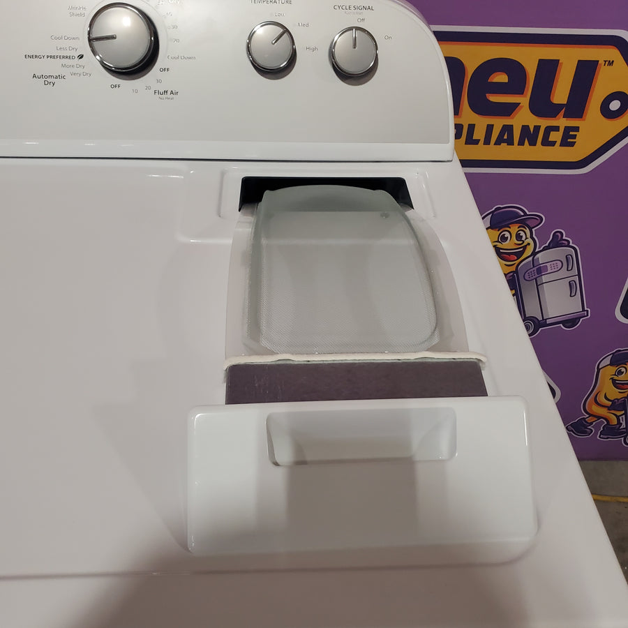 Whirlpool 3.8–3.9 Cu. Ft. Top Load Washer with 2 in 1 Removable Agitator and Soil Level Selection WTW4957PW - Certified Refurbished and Whirlpool 7-cu ft Vented Electric Dryer WGD4815EW - Open Box