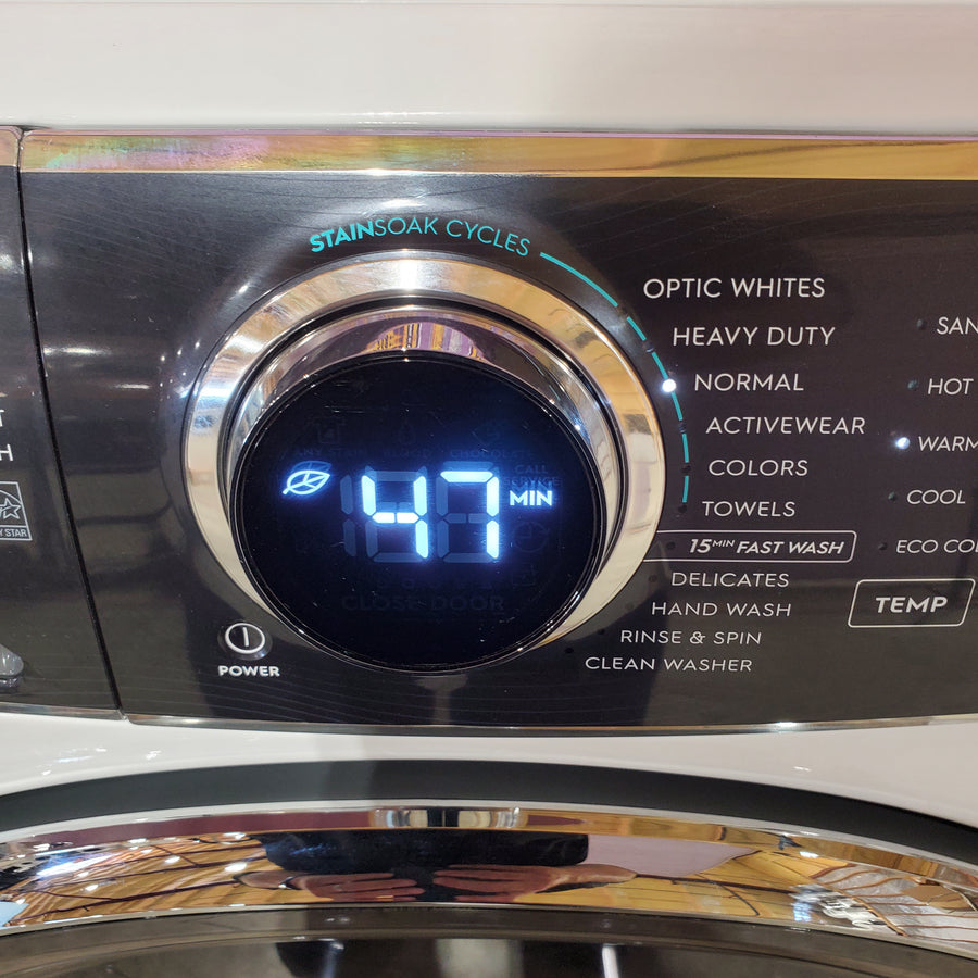 Electrolux 4.5 Cu.Ft. Stackable Front Load Washer with Steam and SmartBoost Wash System ELFW7637AW - Open Box and Electrolux 8.0 cu. ft. Front Load Electric Dryer with Perfect Steam ELFE7637AW - Open Box