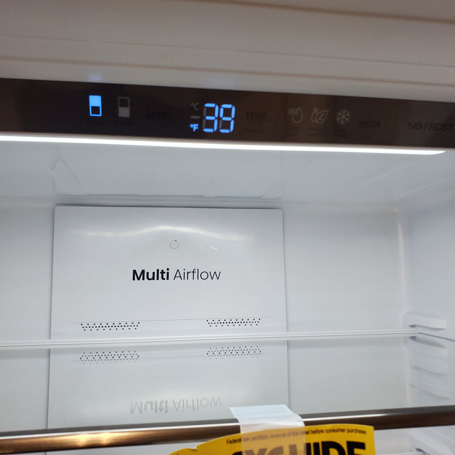 Hisense Counter Depth Bottom Freezer 17.2 Cu. Ft. Refrigerator with LED Lighting and Super Cool and Super Freeze in Fingerprint Stainless Steel HRB171N6ASE - Scratch and Dent (Minor)
