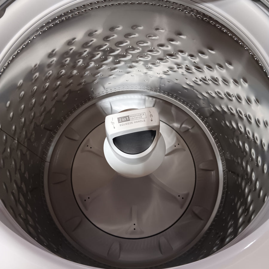 Whirlpool 4.2-4.3 Cu. Ft. Top Load Washer with 2-in-1 Removable Agitator and Soft Close Glass Lid WTW4307SW - Scratch & Dent (Minor) and Whirlpool 7.0 cu. ft. Electric Dryer with Adaptive Dry and Wrinkle Shield™ Option 16285 - WED4307SW - Open Box