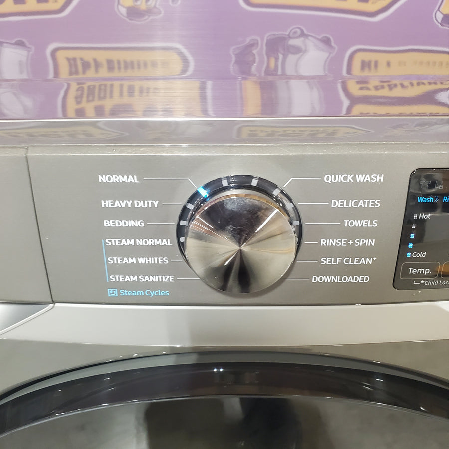 Samsung 4.5 cu. ft. Large Capacity Smart Front Load Washer with Super Speed Wash in Platinum WF45B6300AP - Scratch & Dent (Minor)