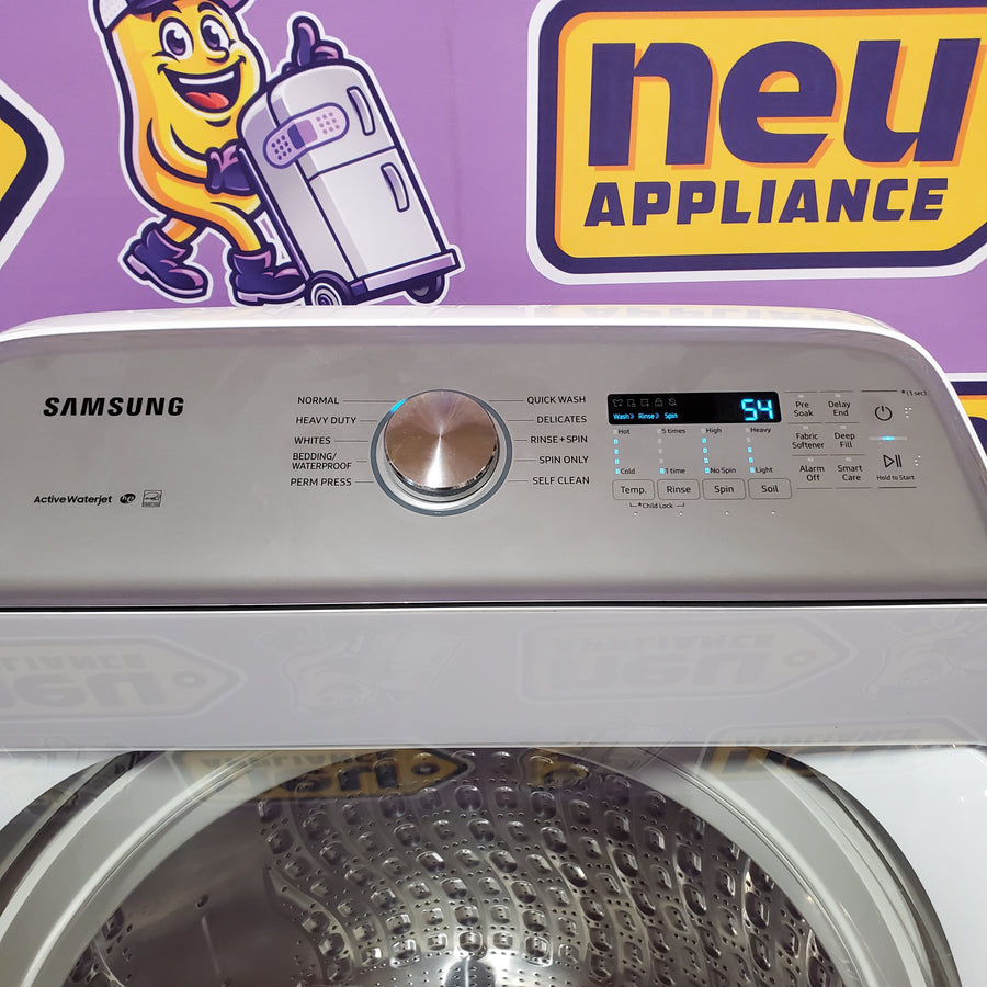 Samsung ENERGY STAR 5.0 cu. ft. Top Load Washing Machine with Active Water Jet WA50R5200AW - Certified Refurbished