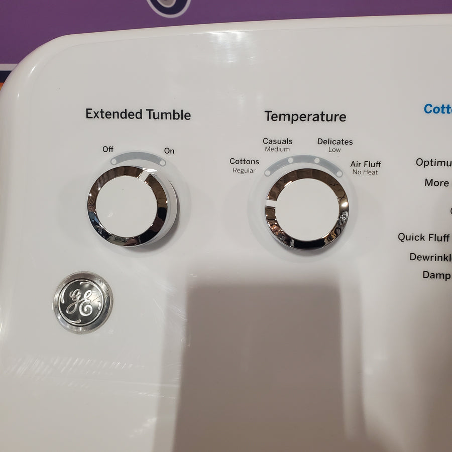 GE White Electric 7.2 Cu. Ft. Dryer with Aluminized Alloy Drum GTD42EASJWW - Certified Refurbished
