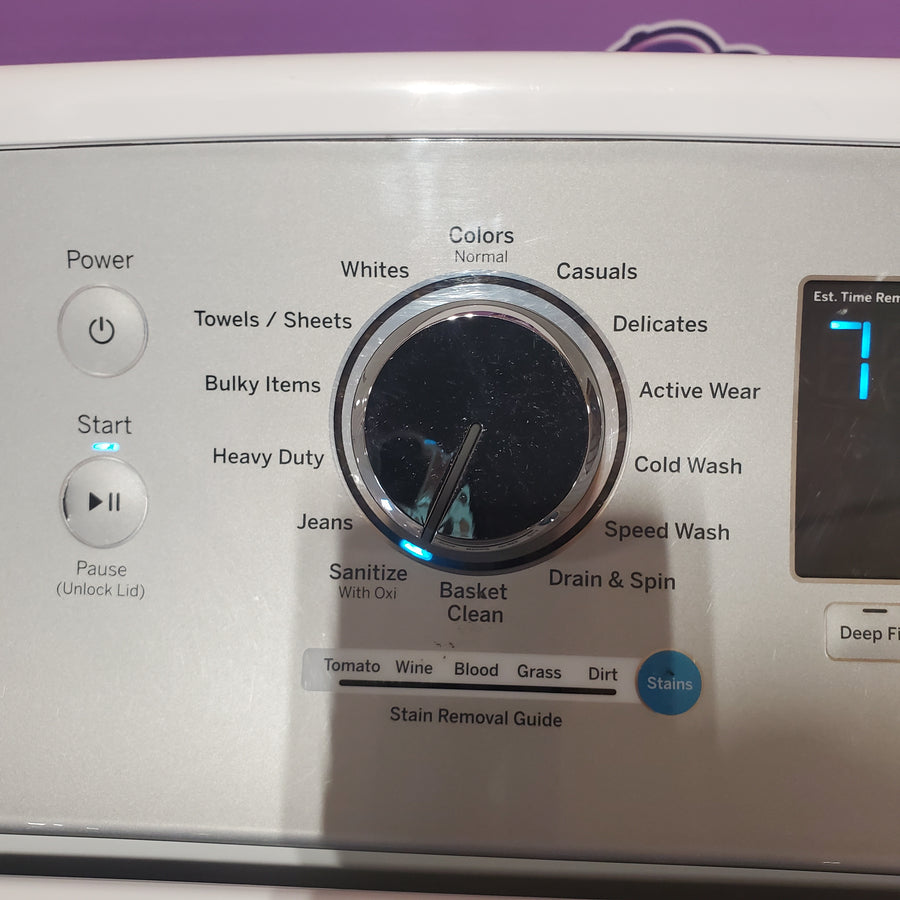 GE® 4.6 cu. ft. Capacity Washer with Stainless Steel Basket GTW680BSJWS - Certified Refurbished
