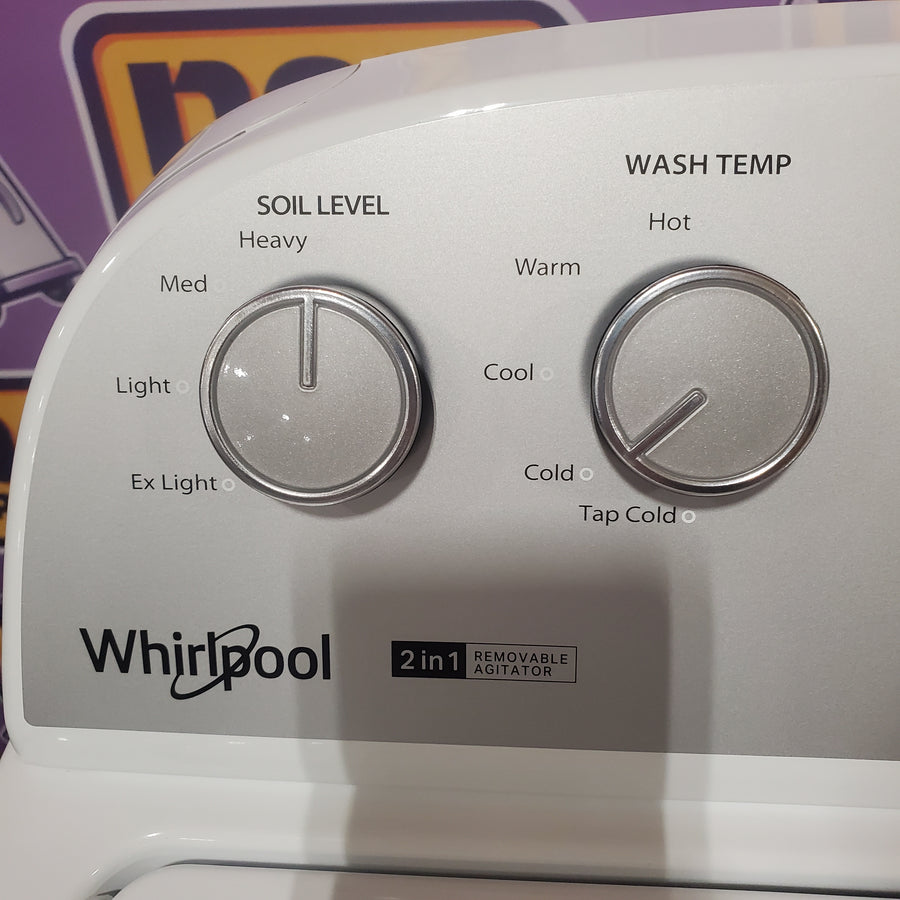 Whirlpool Top Load 3.8 Cu. Ft. Washer with Removable Agitator in White WTW4957PW - Certified Refurbished