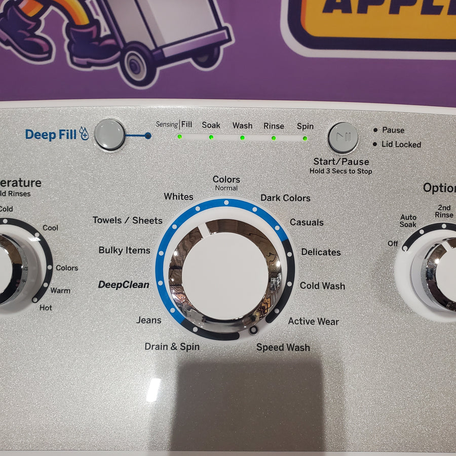 GE 4.6 cu. ft. High-Efficiency White Top Load Washer with Infusor, ENERGY STAR GTW500ASNWS - Certified Refurbished