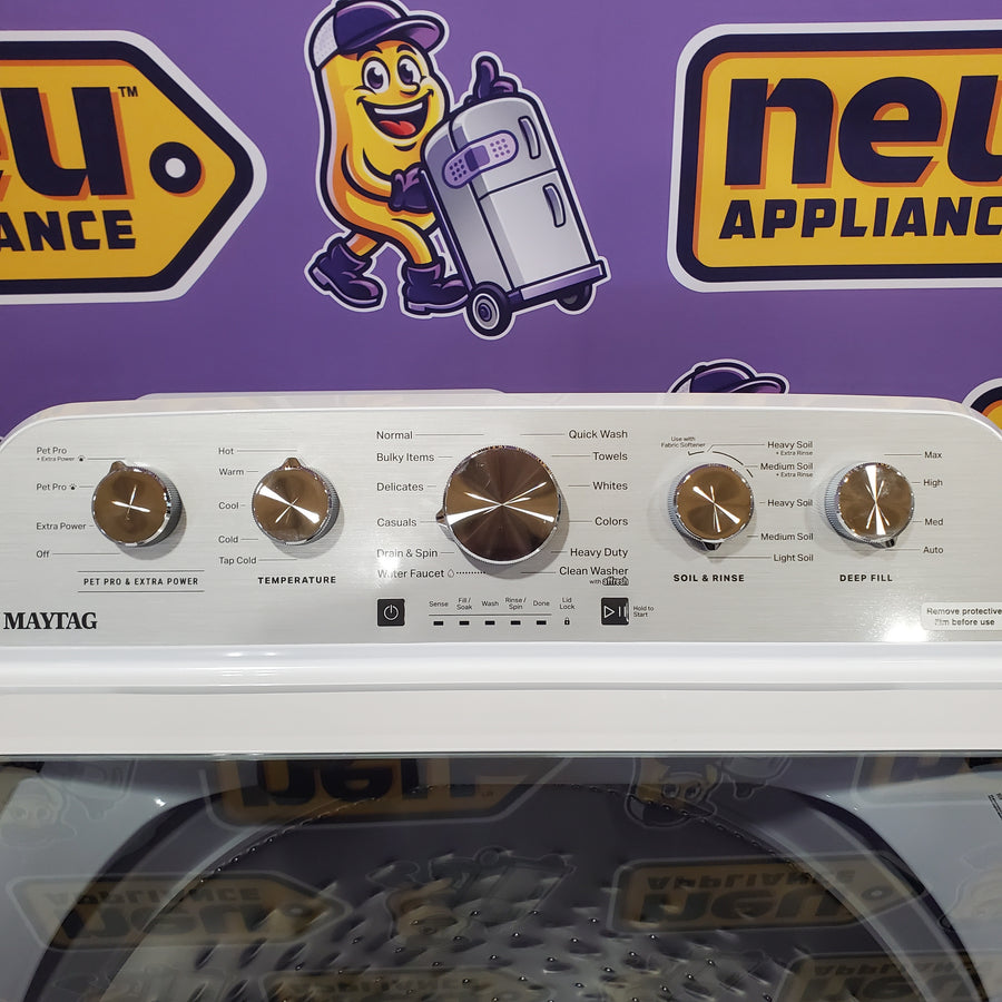 Maytag 4.7 cu. ft. Top Load Washer with Agitator, Pet Pro Option and Extra Power in White 22521668 - MTW5605RW - Open Box