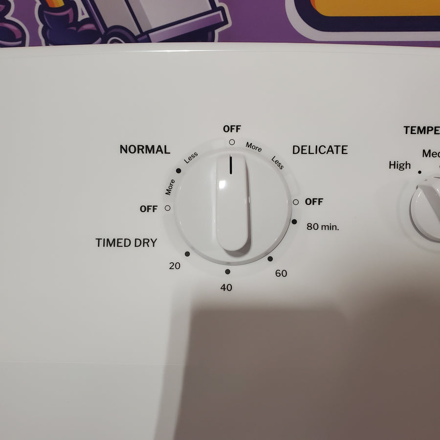 Hotpoint® 4.0 cu. ft. Capacity Washer with Cold Plus and Water Level Control HTW265ASWWW - Scratch & Dent (Minor) and Hotpoint 6.2 cu. ft. Capacity Electric Dryer with Up To 120 ft. Venting and Shallow Depth HTX26EASWWW - Scratch & Dent (Moderate)
