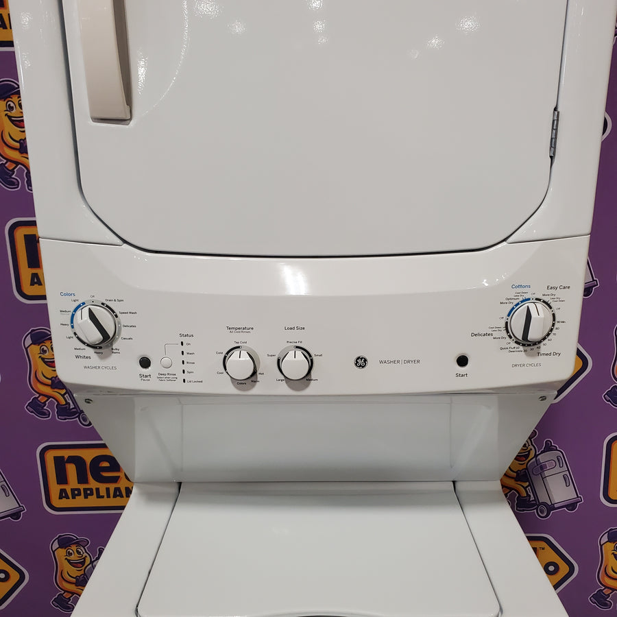 GE 3.8 cu. ft. Washer 5.9 cu. ft. Long Vent Electric Dryer Combo in White GUV27ESSMWW - Certified Refurbished