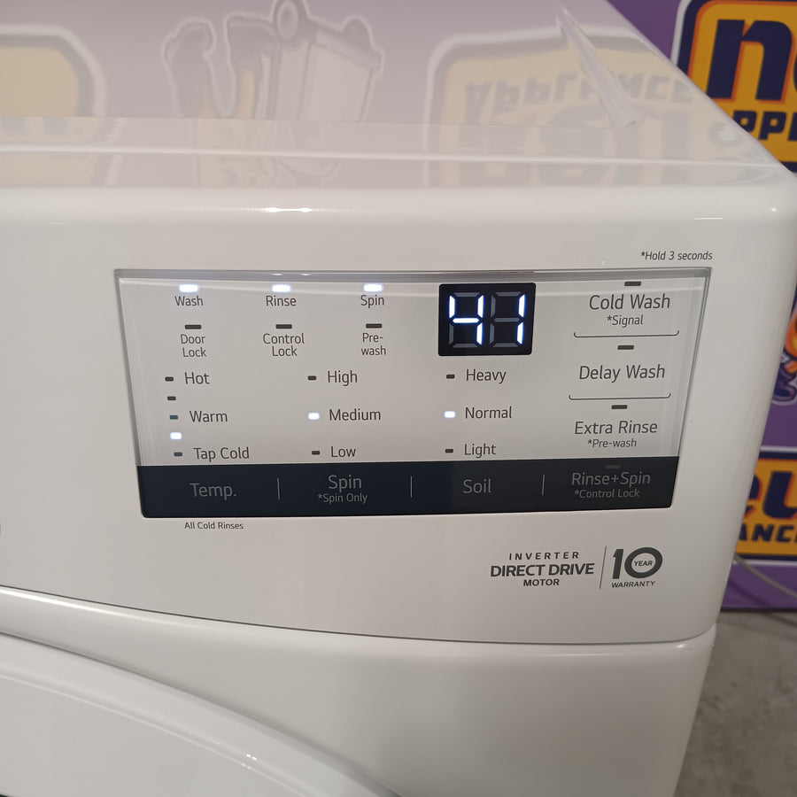 LG Ultra Large Capacity Front Load 4.5 Cu. Ft. Washer in White with ColdWash Technology WM3400CW - Scratch & Dent (Minor) and LG 7.4 cu. ft. Large Capacity Electric Dryer in White 16264 - DLE3400W - Scratch & Dent (Minor)
