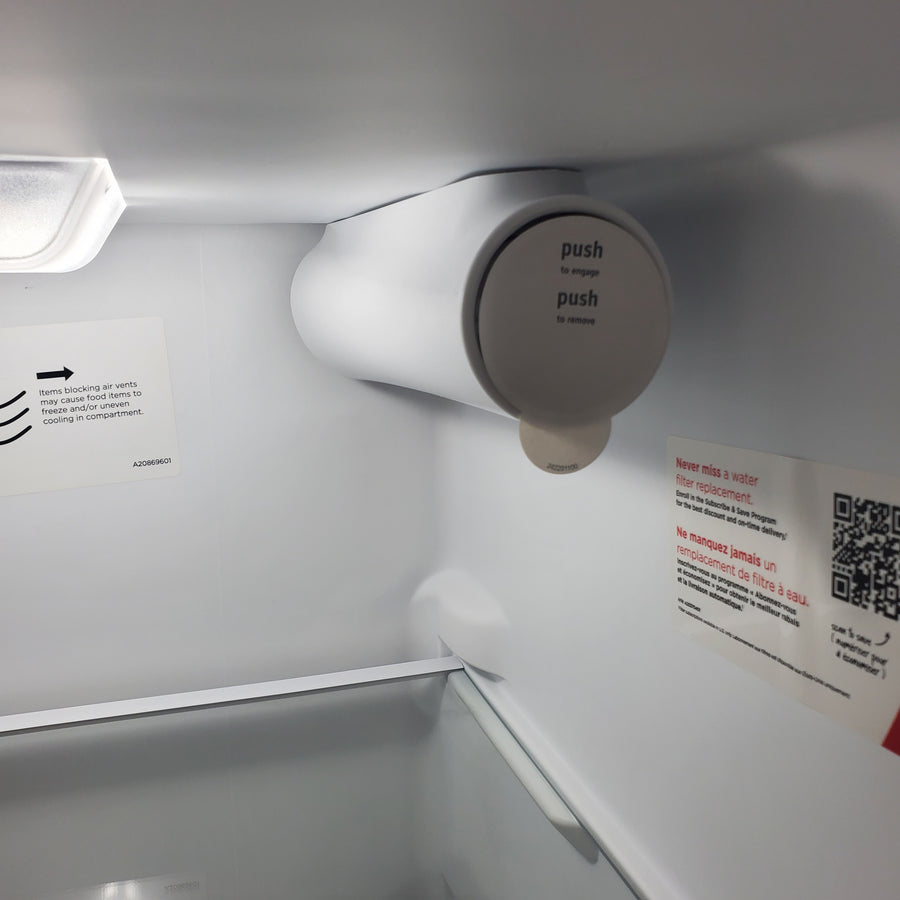 Frigidaire 25.6 cu. ft. Side by Side Refrigerator in White with Exterior Ice and Water Dispenser FRSS2623AW - Scratch & Dent (Minor)