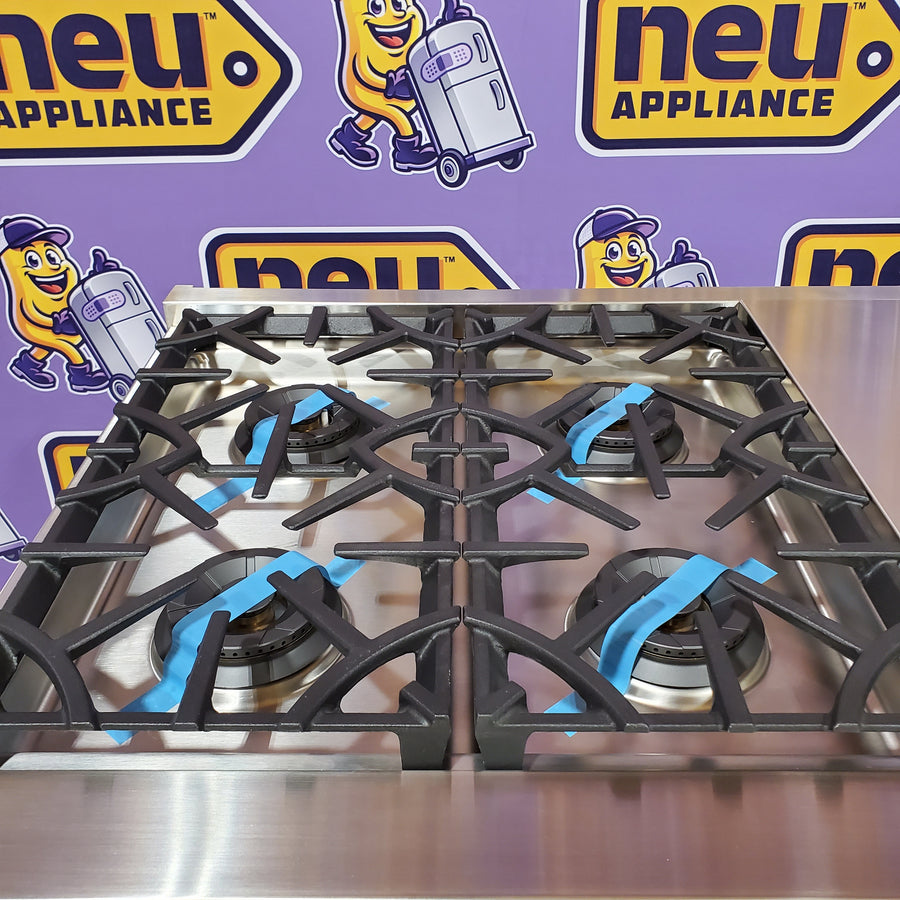 Hestan Dual Fuel Range with 4 Burners, 12 Inch Griddle, MarquiseDisplay™, PureVection™, CircuFlame™, Continuous Grates and 5.8 cu. ft. Oven Cavity KRD364GDNG - Scratch & Dent (Minor)