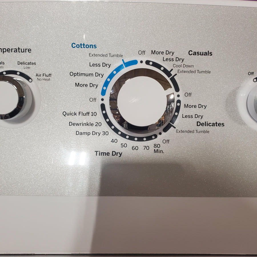 GE White Electric Aluminized Alloy Drum 7.2 Cu. Ft. Dryer with Sensor Dry and Extended Tumble GTD45EASJWS - Certified Refurbished