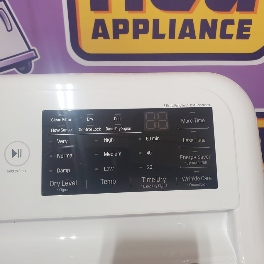 LG Electric White 7.3 Cu. Ft. Dryer with Sensor Dry DLE7100W - Certified Refurbished