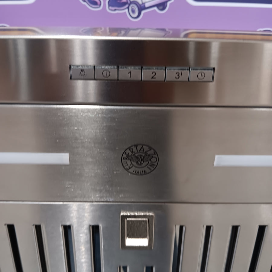 Bertazzoni 36 Wall-mount Chimney Hood with 3 Speeds + Booster, 600 CFM, 1 Motor, Digital Airflow Reducer, Timer, Filter Alarm, and Air-cleaning Option KPH36XT - Scratch & Dent (Minor)