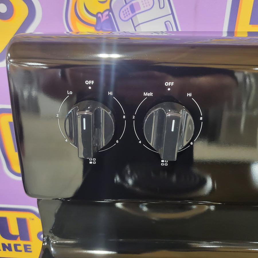 Whirlpool 30" Black 4.8 cu. ft. Electric Coil Top Range with Keep Warm Setting WFC150M0JB - Scratch & Dent (Minor)