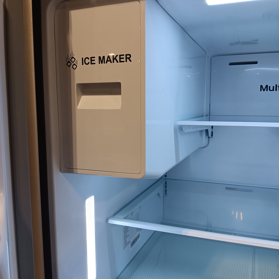 Hisense PureFlat 25.6-cu ft 4-Door Smart French Door ENERGY STAR Refrigerator in Stainless Steel with Ice Maker, Water and Ice Dispenser HRM260N6TSE - Scratch & Dent (Minor)