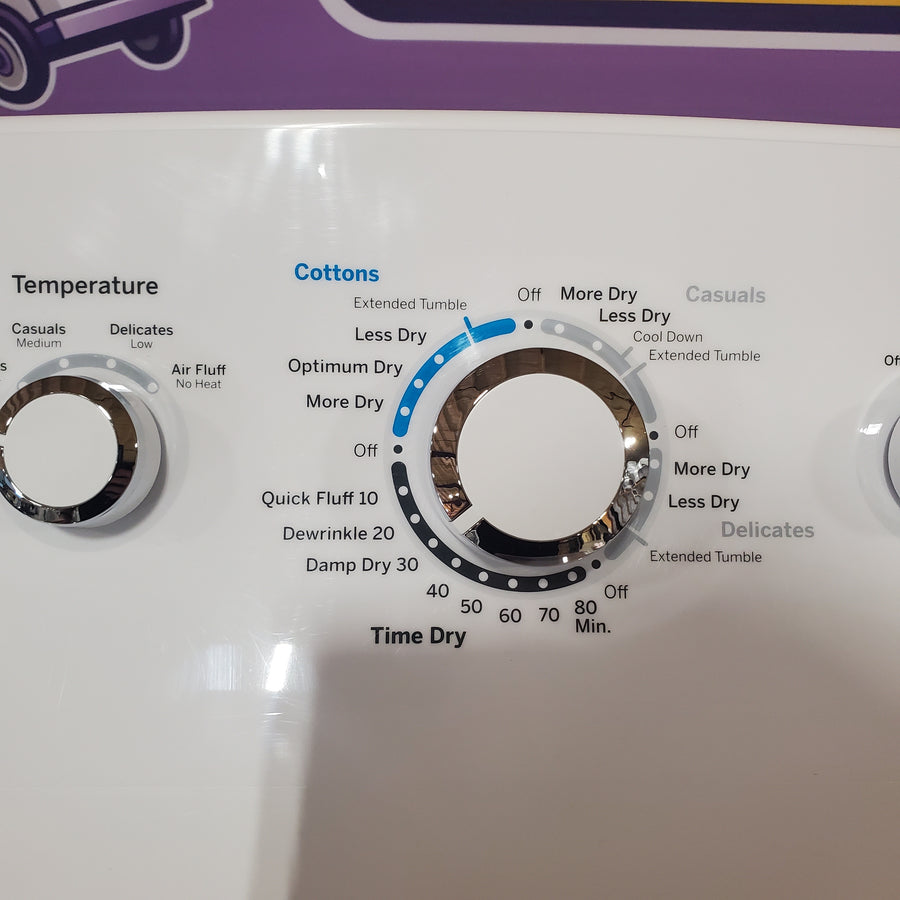 GE White Electric 7.2 Cu. Ft. Dryer with Aluminized Alloy Drum GTD42EASJWW - Certified Refurbished