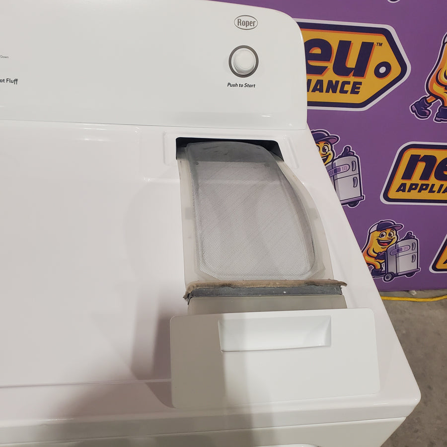 Roper White 3.5 Cu. Ft. Top Load High Efficiency Washer with Agitator RTW4516FW - Certified Refurbished and Roper 6.5 cu. ft. Electric Dryer with Wrinkle Prevent RED4516FW - Certified Refurbished