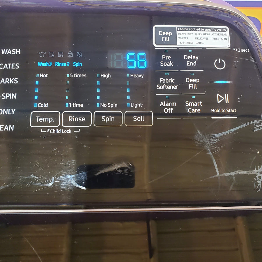 Samsung 5.0 cu. ft. High Efficiency Top Load Washer with Active WaterJet in Champagne WA50T5300AC - Certified Refurbished