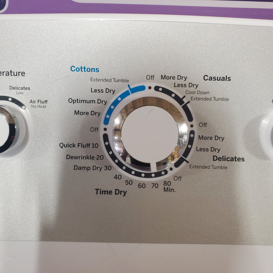 GE White Electric Aluminized Alloy Drum 7.2 Cu. Ft. Dryer with Sensor Dry and Extended Tumble GTD45EASJWS - Certified Refurbished