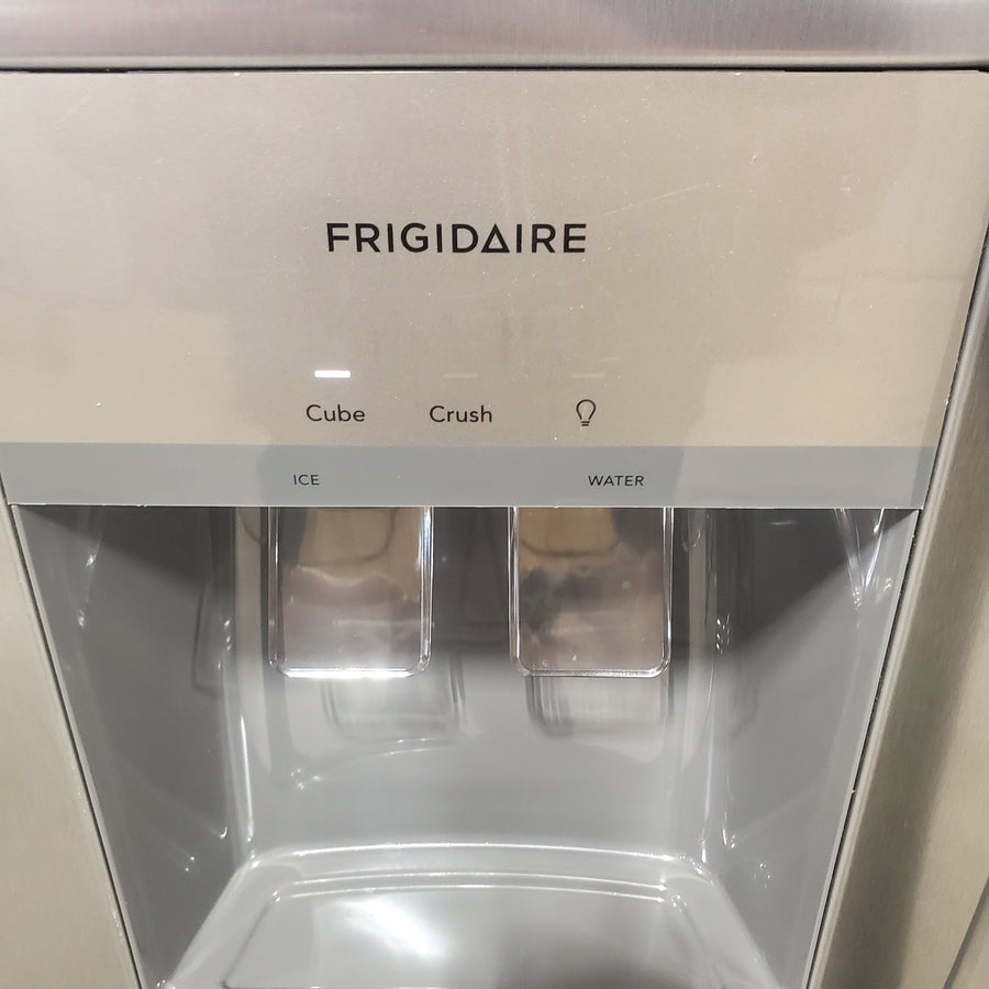 Frigidaire 25.6-cu ft ENERGY STAR Side-by-Side Refrigerator with Ice Maker in Fingerprint Resistant Stainless Steel FRSS26L3AF - Scratch & Dent (Minor)