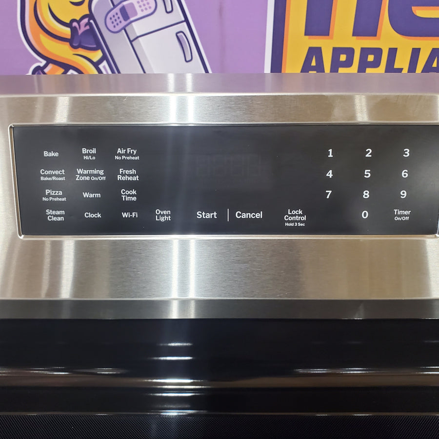 GE ENERGY STAR® 30" Free-Standing Electric Convection Range with No Preheat Air Fry and EasyWash™ Oven Tray GRF600AVSS - Open Box