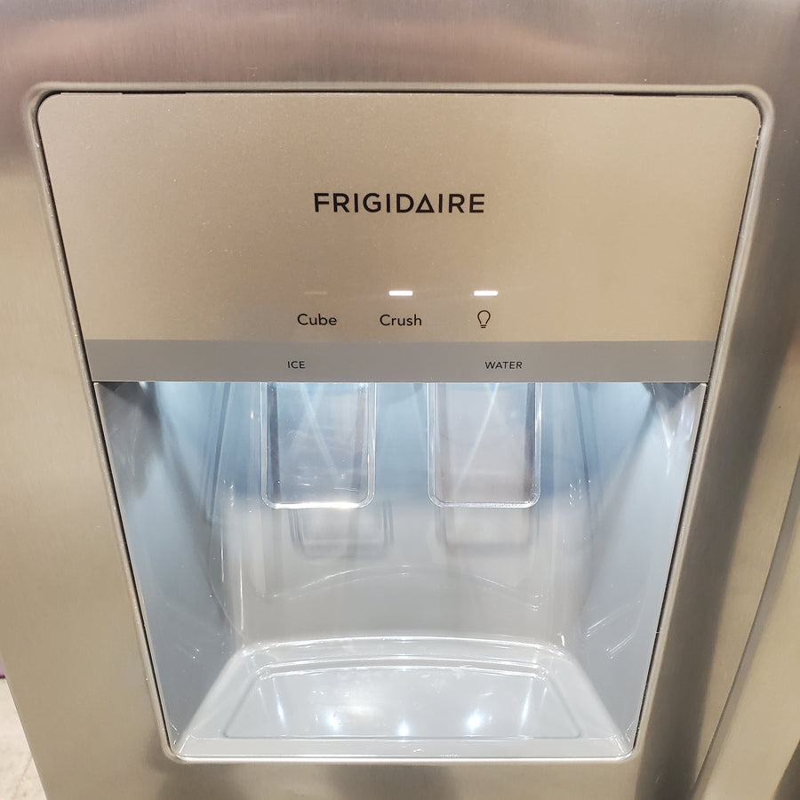 Frigidaire 25.6-cu ft ENERGY STAR Side-by-Side Refrigerator with Ice Maker in Fingerprint Resistant Stainless Steel FRSS26L3AF - Scratch & Dent (Minor)