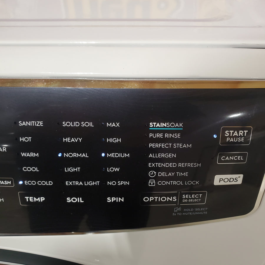 Electrolux 4.5 Cu.Ft. Stackable Front Load Washer with Steam and SmartBoost Wash System ELFW7637AW - Scratch & Dent (Moderate) and Electrolux 8.0 cu. ft. Front Load Electric Dryer with Perfect Steam ELFE7637AW - Scratch & Dent (Minor)