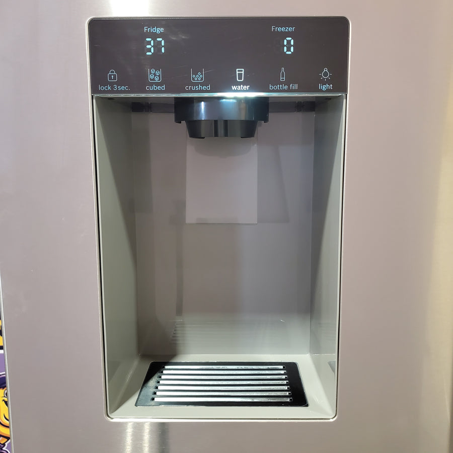 Bosch Fastest Ice Maker Standard-Depth 300 Series 26-cu ft 3-Door Smart Compatible French Door Refrigerator with Ice Maker with Water and Ice Dispenser in Stainless Steel 22121511 - B36FD31ENS - Scratch & Dent (Moderate)