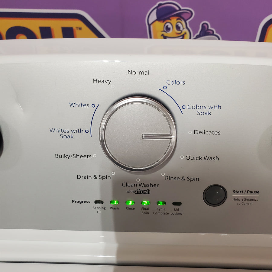 Whirlpool Top Load 3.8 Cu. Ft. Washer with Removable Agitator in White WTW4957PW - Certified Refurbished and Whirlpool 7-cu ft Electric Dryer in White WED5000DW - Certified Refurbished