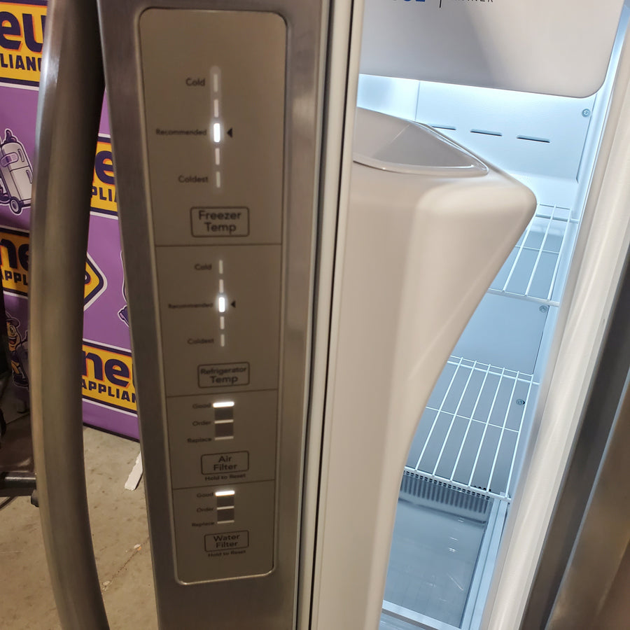 Frigidaire 25.6-cu ft ENERGY STAR Side-by-Side Refrigerator with Ice Maker in Fingerprint Resistant Stainless Steel FRSS26L3AF - Open Box