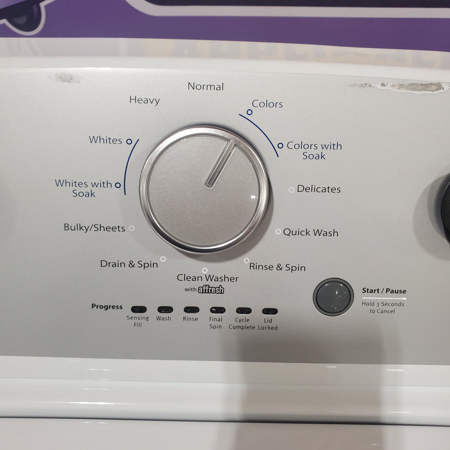 Whirlpool 3.8–3.9 Cu. Ft. Top Load Washer with 2 in 1 Removable Agitator and Soil Level Selection WTW4957PW - Certified Refurbished and Whirlpool 7-cu ft Vented Electric Dryer WED4815EW - Certified Refurbished