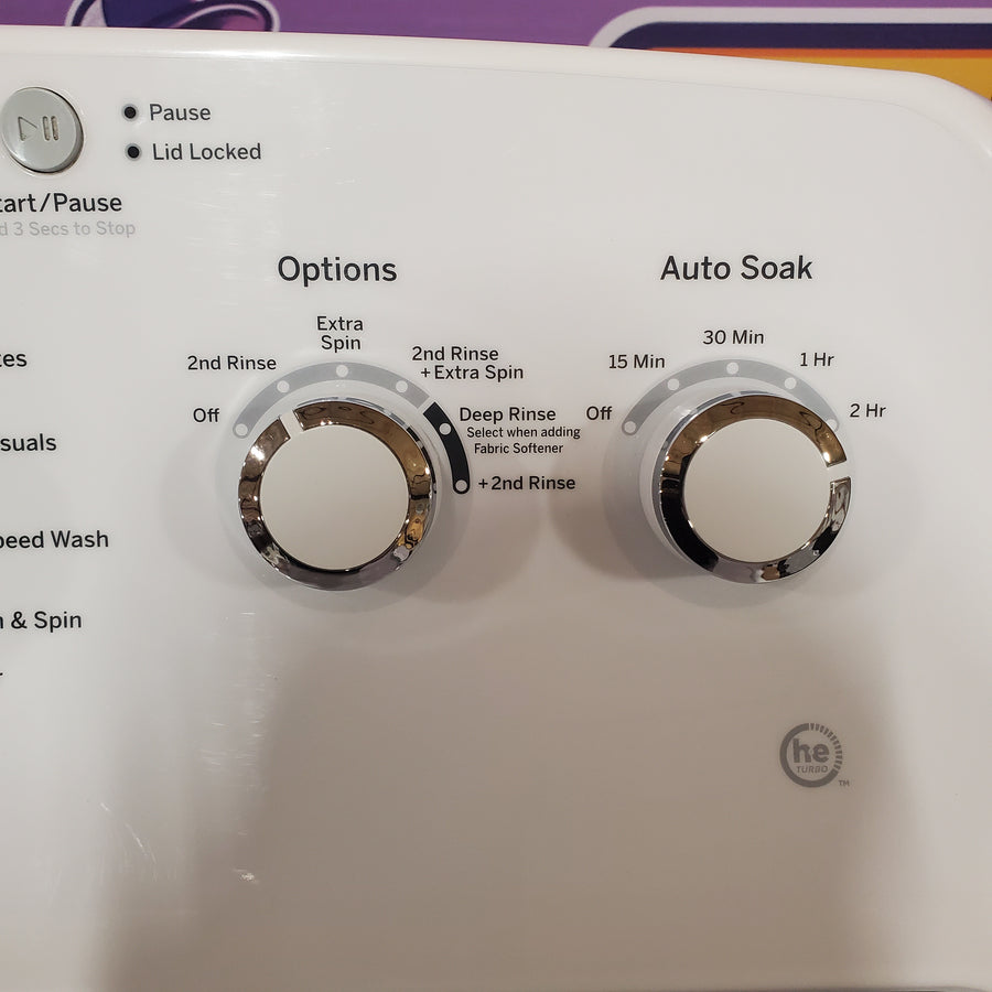 GE® 4.5 cu. ft. Capacity Washer with Stainless Steel Basket in White GTW465ASNWW - Certified Refurbished