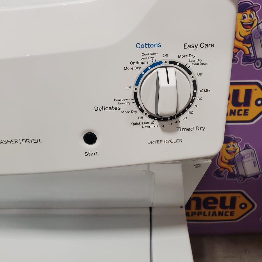 GE 3.8 cu. ft. Washer 5.9 cu. ft. Long Vent Electric Dryer Combo in White GUV27ESSMWW - Certified Refurbished