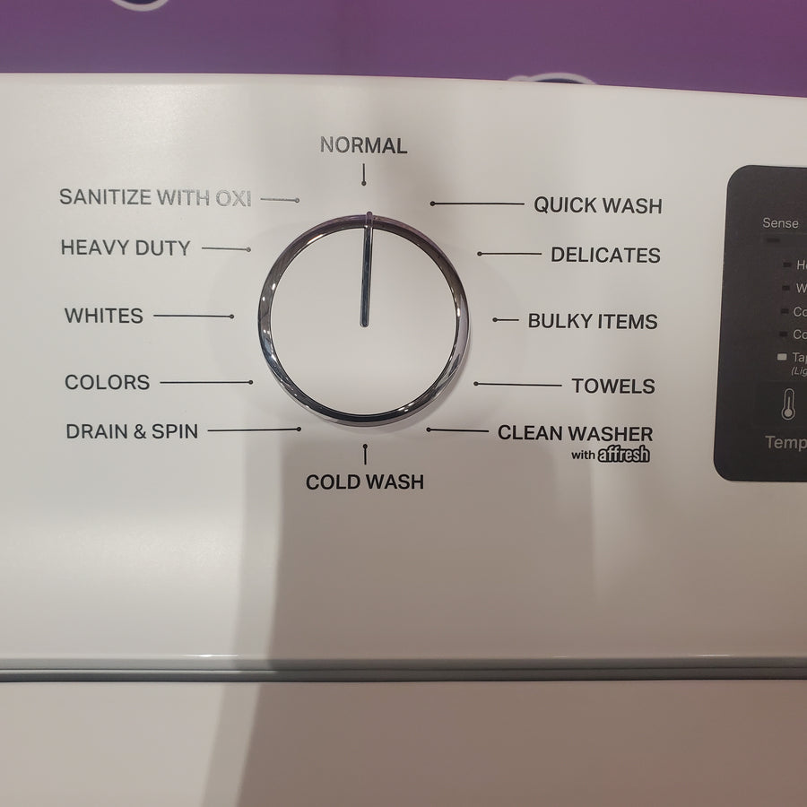 Whirlpool 4.2-4.3 Cu. Ft. Top Load Washer with 2-in-1 Removable Agitator and Soft Close Glass Lid WTW4307SW - Open Box and Whirlpool 7.0 cu. ft. Vented Front Load Electric Dryer in White with Adaptive Dry WED4107SW - Scratch & Dent (Minor)