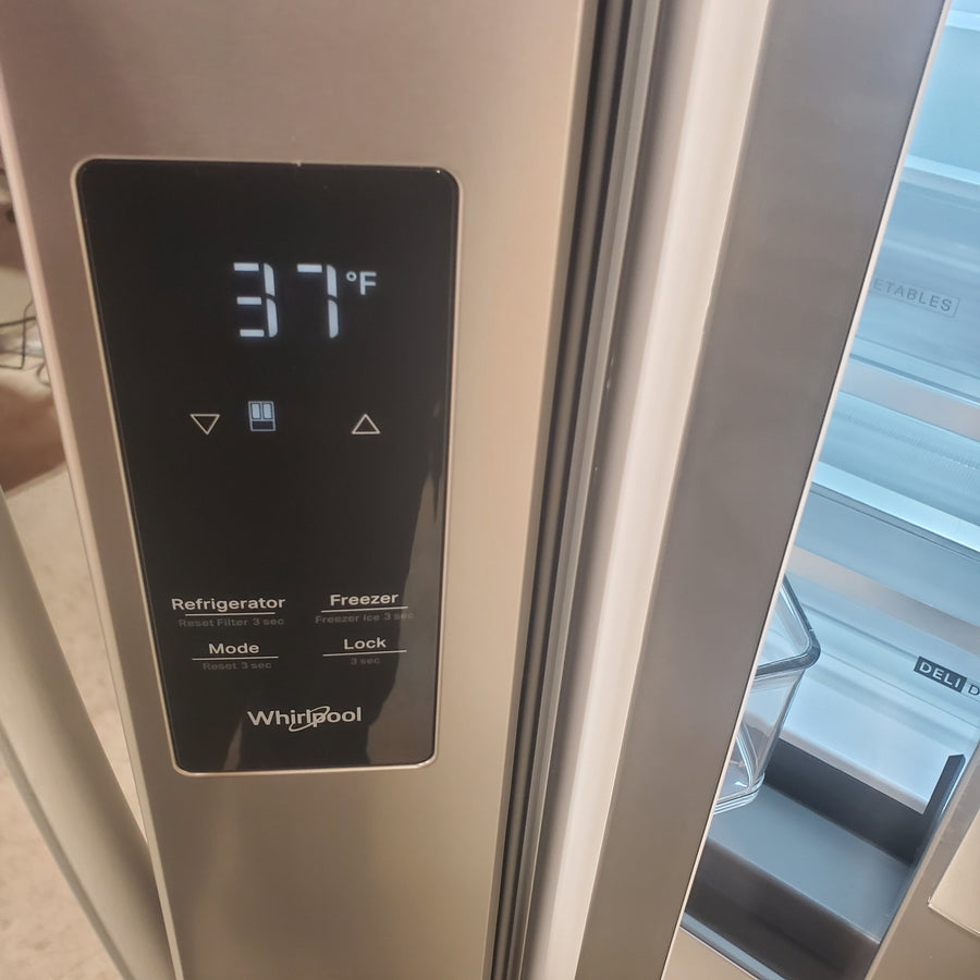 Whirlpool French Door 31 Cu. Ft. Refrigerator with Total Coverage Cooling in Fingerprint Resistant Stainless Steel WRFF3136SZ - Scratch & Dent (Minor)