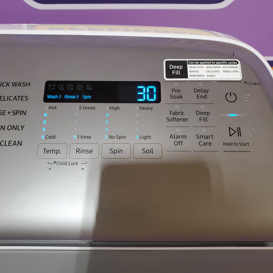 Samsung ENERGY STAR 5.0 cu. ft. Top Load Washing Machine with Active Water Jet WA50R5200AW - Certified Refurbished