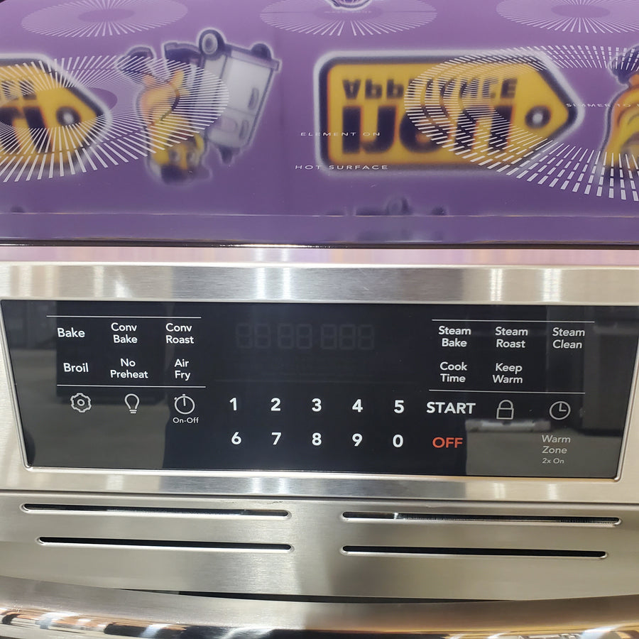 Frigidaire Gallery 30 in. 5-Element Slide-In Front Control 30 min Cleaning Electric Range with Total Convection in Stainless Steel GCFE3059BF - Scratch & Dent (Minor)