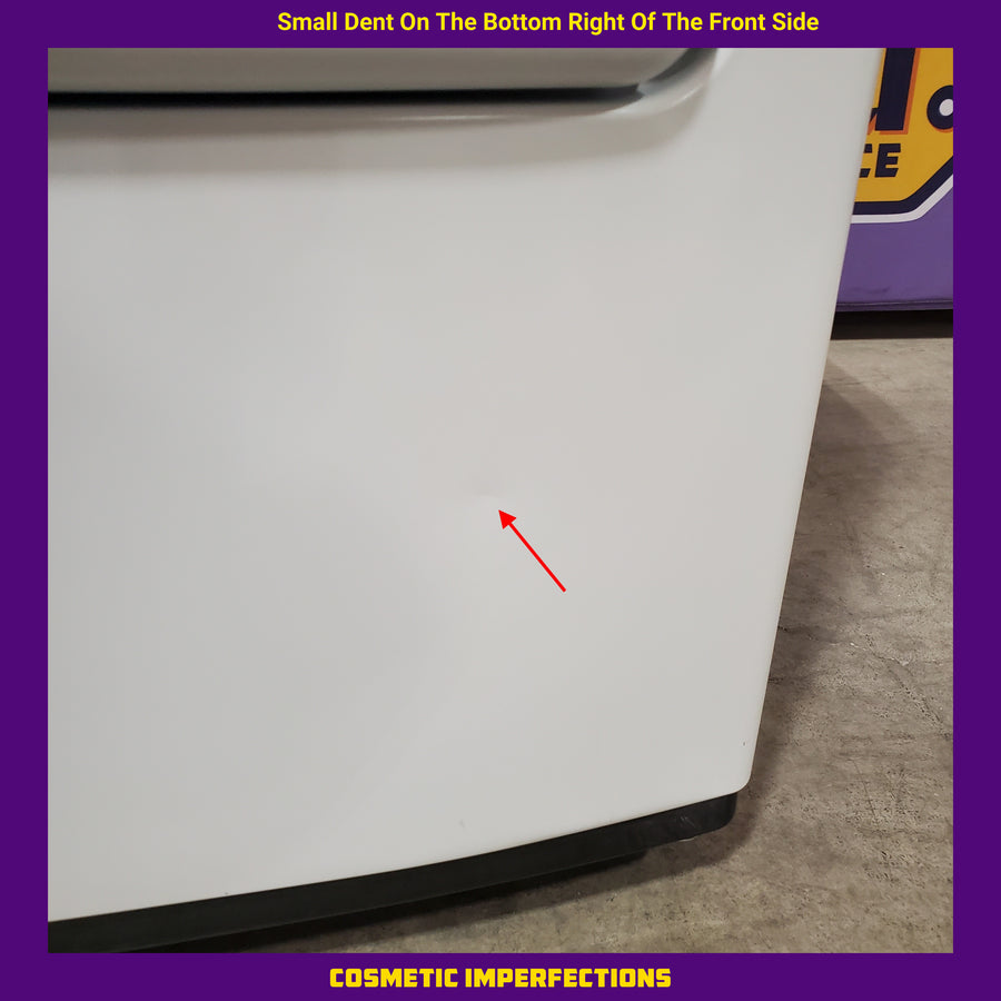 LG ENERGY STAR 7.3 cu. ft. Gas Dryer with Dial-A Cycle Knob and FlowSense Duct Clogging Indicator DLG6101W - Scratch & Dent (Major)