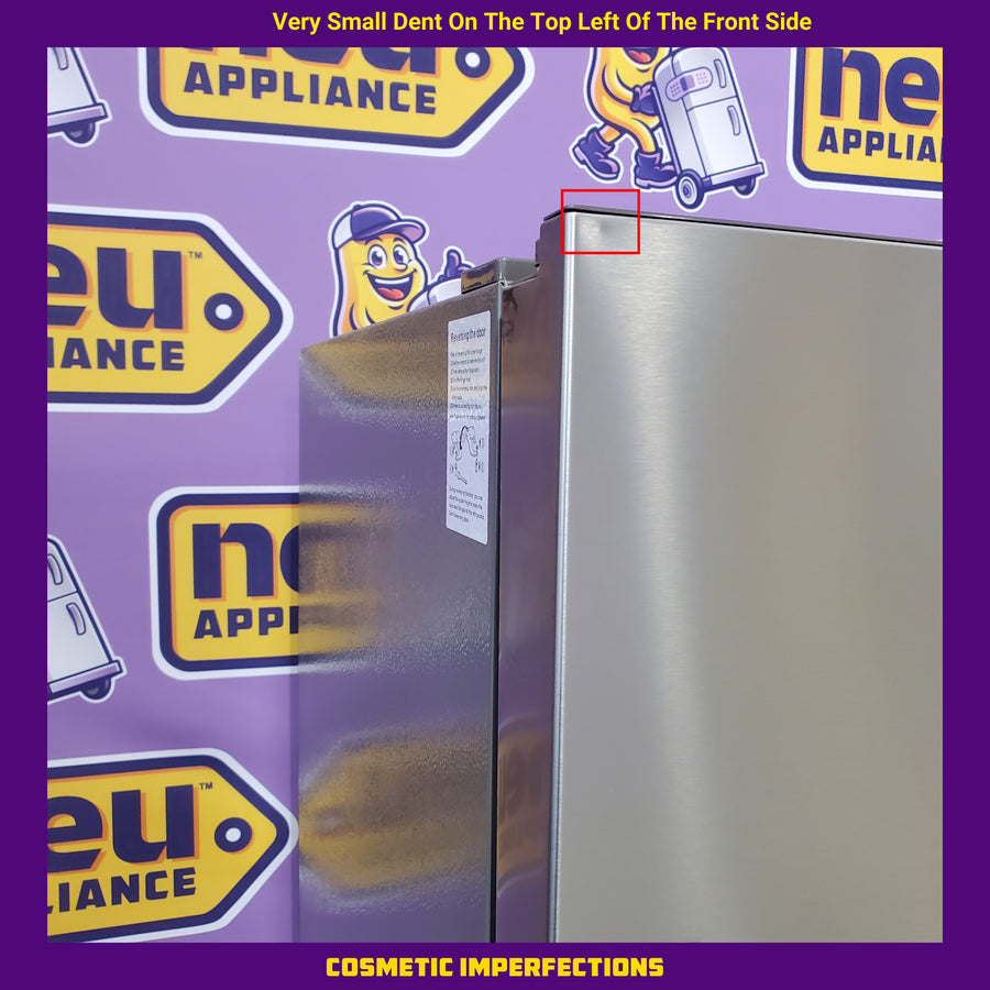 Hisense Counter Depth Bottom Freezer 17.2 Cu. Ft. Refrigerator with LED Lighting and Super Cool and Super Freeze in Fingerprint Stainless Steel 22142805 - HRB171N6ASE - Scratch and Dent (Minor)