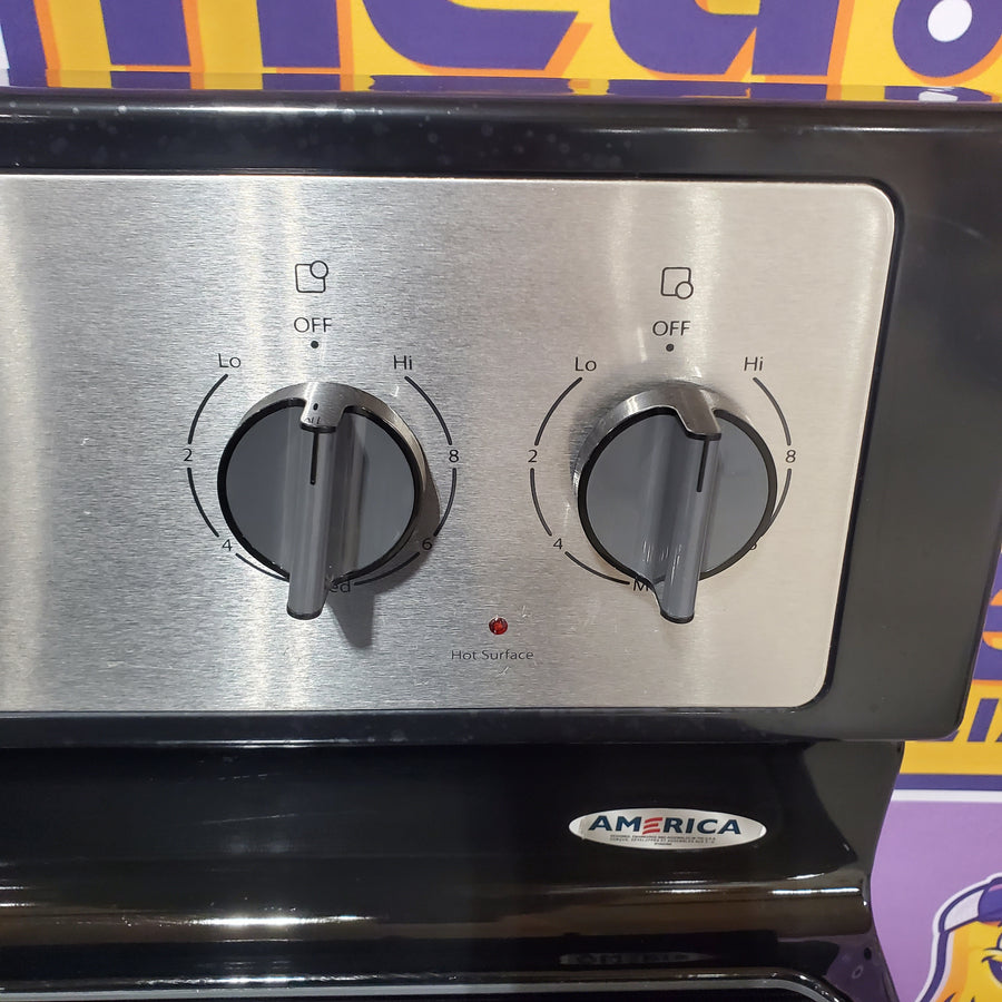 Whirlpool 30-in Glass Top 4 Burners 5.3-cu ft Freestanding in Black-on-Stainless WFE515S0ES - Certified Refurbished