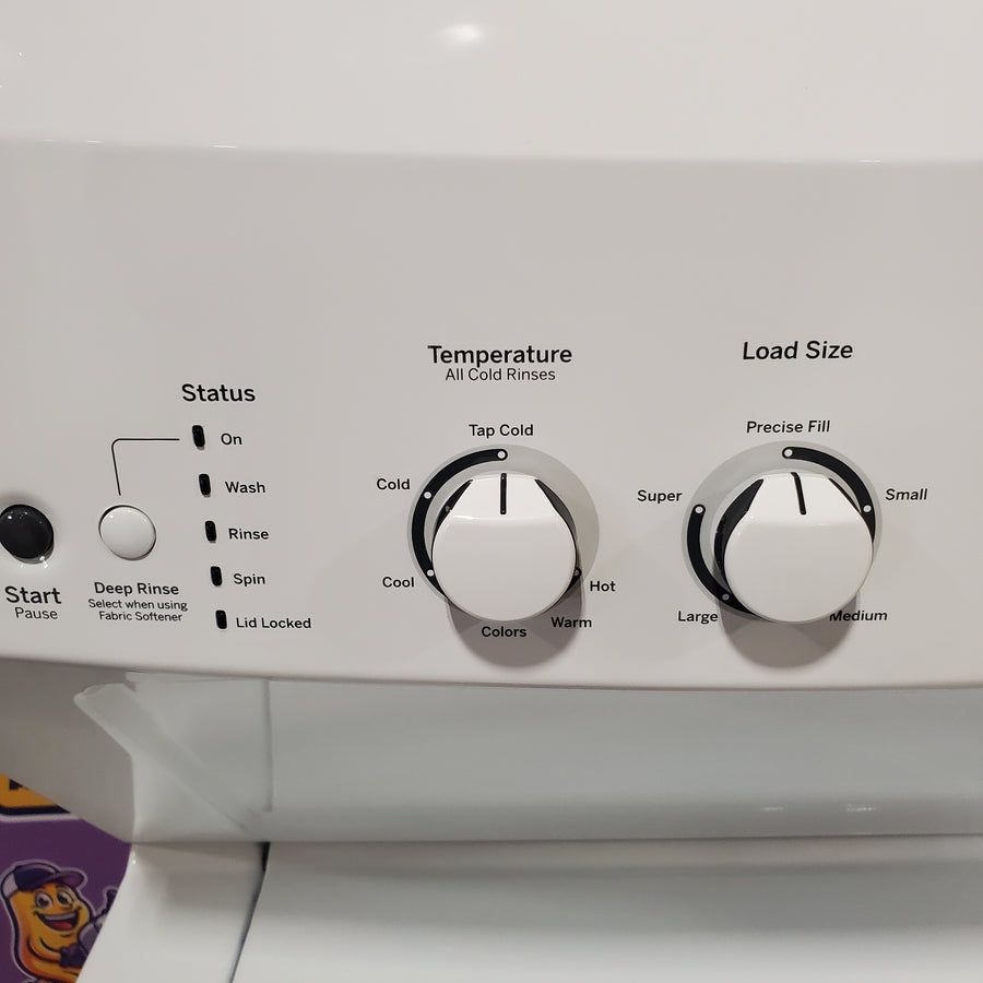 GE 3.8 cu. ft. Washer 5.9 cu. ft. Long Vent Electric Dryer Combo in White GUV27ESSMWW - Certified Refurbished