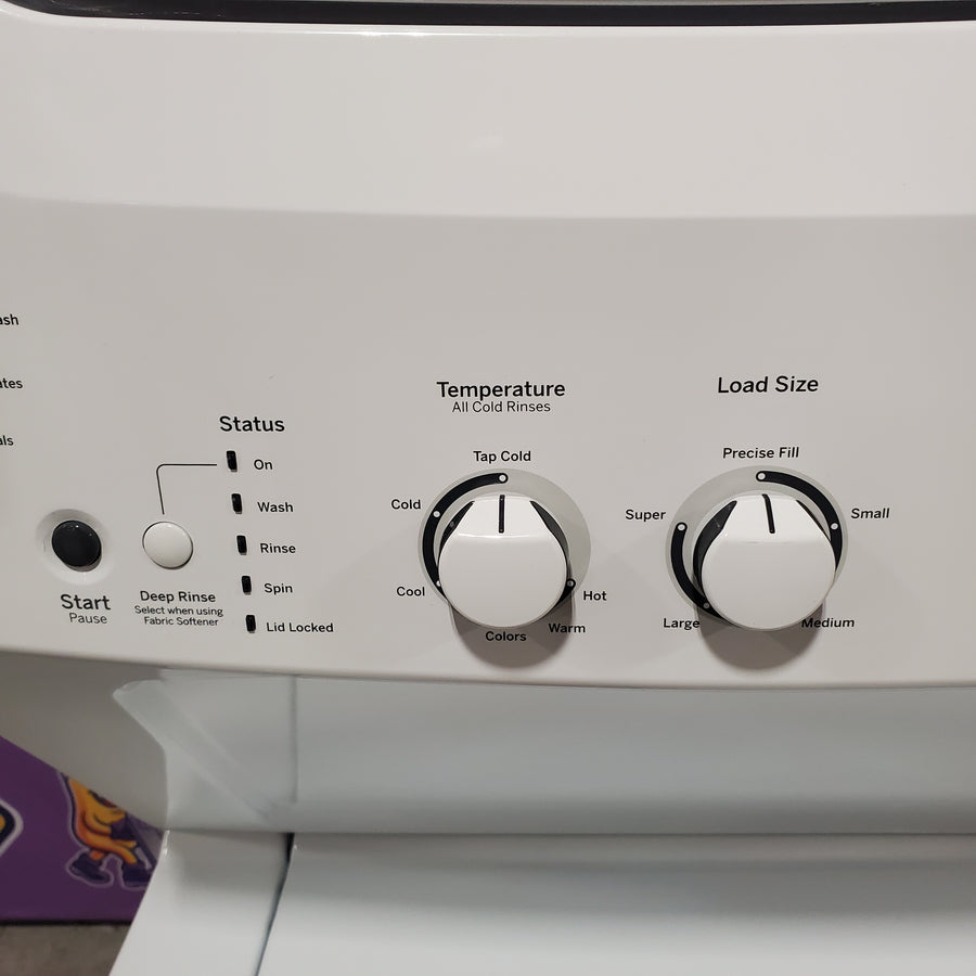 GE 3.8 cu. ft. Washer 5.9 cu. ft. Long Vent Electric Dryer Combo in White GUV27ESSMWW - Certified Refurbished