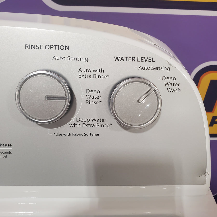 Whirlpool 3.8–3.9 Cu. Ft. Top Load Washer with 2 in 1 Removable Agitator and Soil Level Selection WTW4957PW - Certified Refurbished and Whirlpool 7-cu ft Vented Electric Dryer WED4815EW - Certified Refurbished